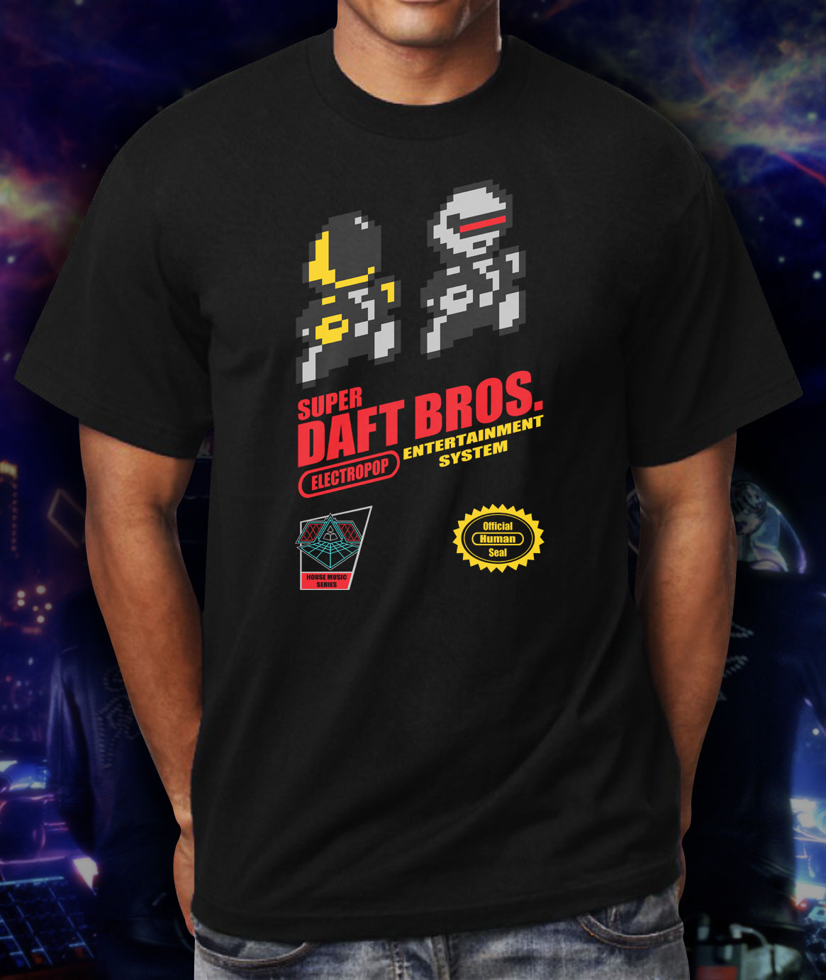 Daft Punk NES Super Daft Bros T-Shirt