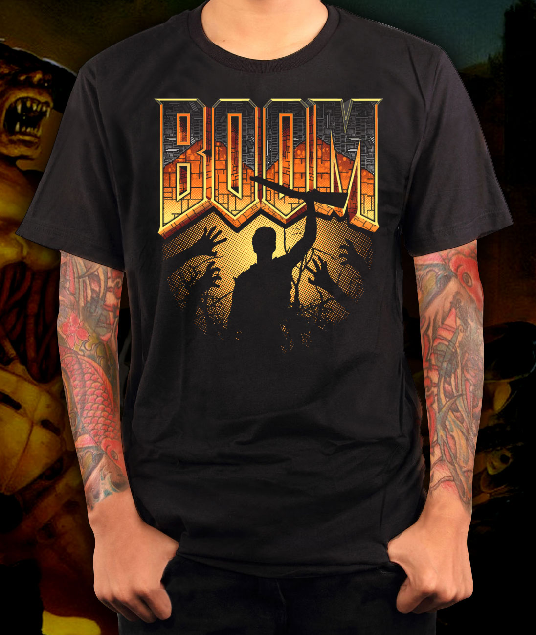 Doom “BOOM” Boomstick Evil Dead T-Shirt
