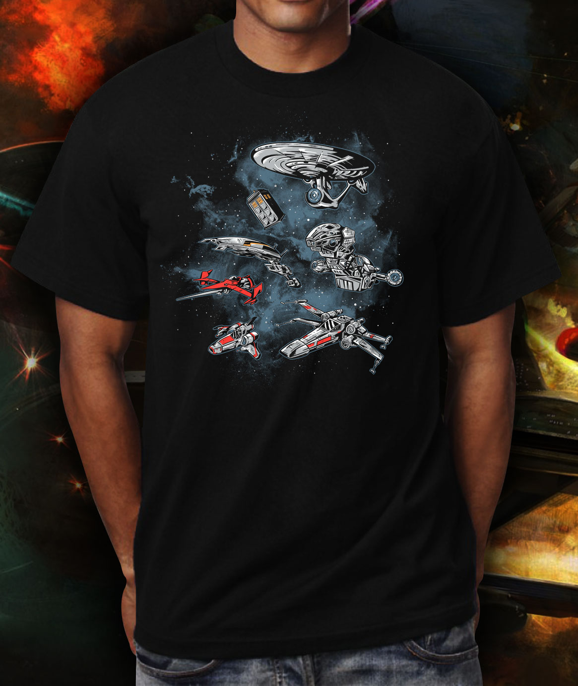Ultimate Space Ship Fleet Mashup T-Shirt